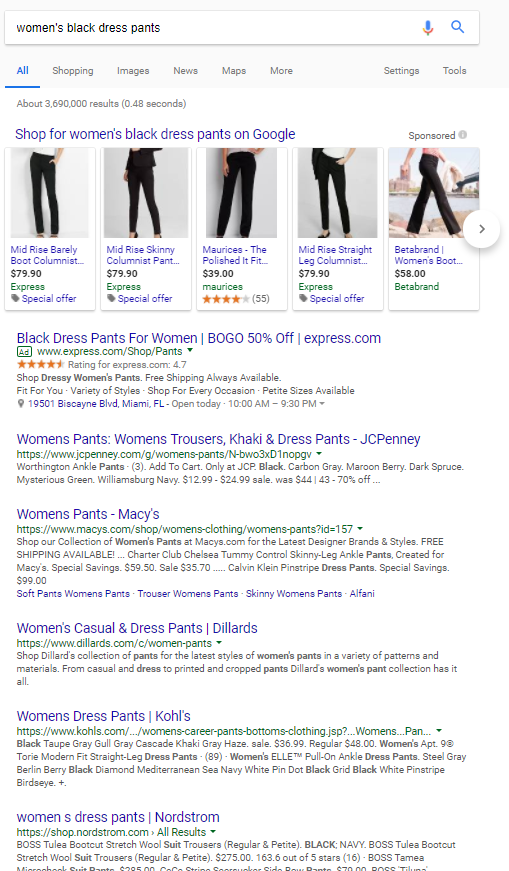 how to write a good product description that sells - search engine optimised womens dress pants
