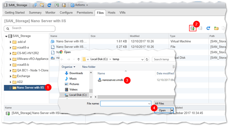 Uploading a VMDK to the VM\'s folder using datastore browser